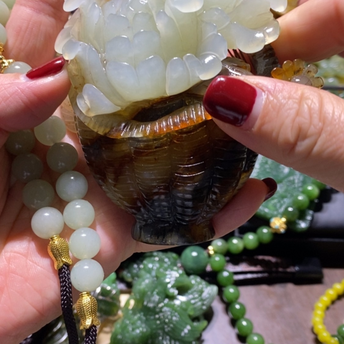 【闪购商品】岫玉毛衣链未镶嵌