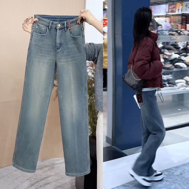 ~直腿神器~寒冬必备！加绒加厚复古高腰垂感阔腿裤！9920