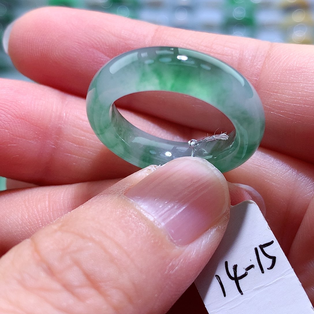 翡翠戒指未镶嵌14-15号