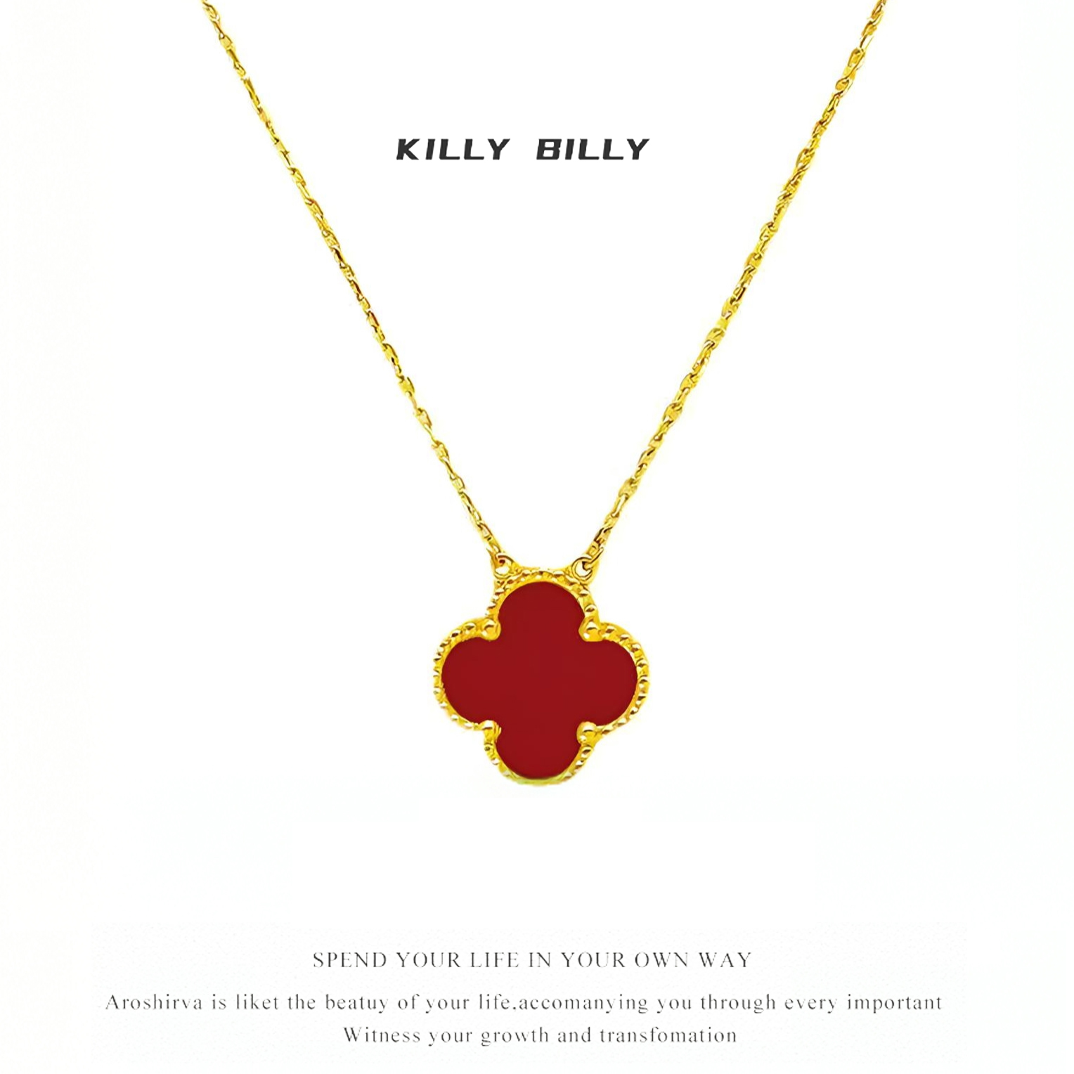 铜合金项链 KILLYBILLY经典四叶草设计款项链