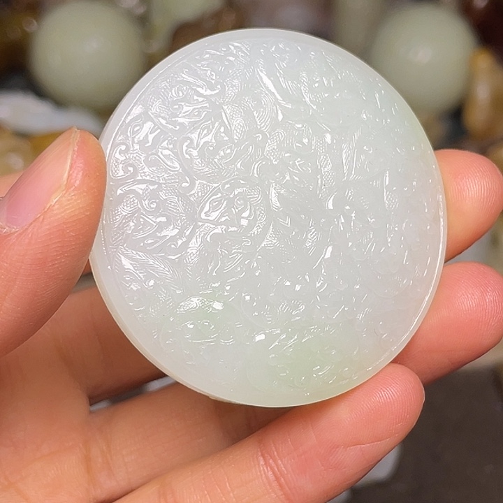 桃***宫和田玉未镶嵌挂件