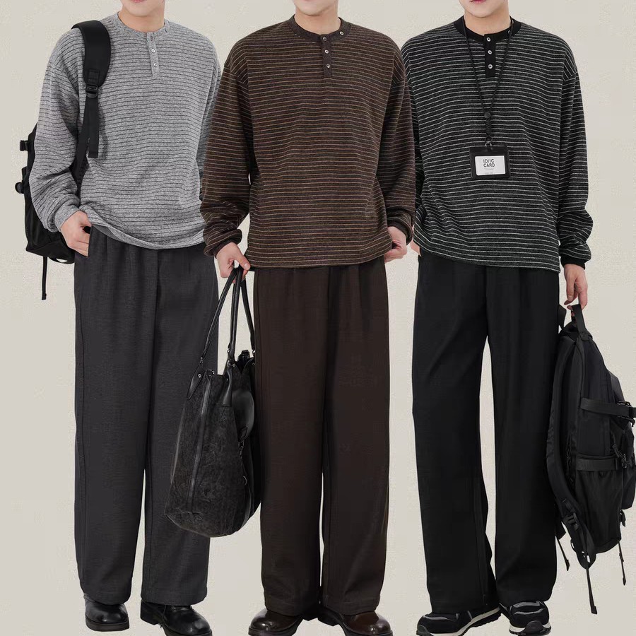 怎么穿都好看的条纹长袖（加厚）