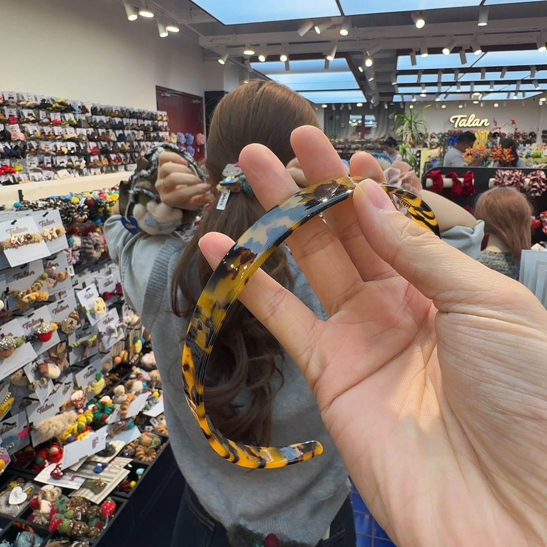 布艺非金属浅豹纹发箍