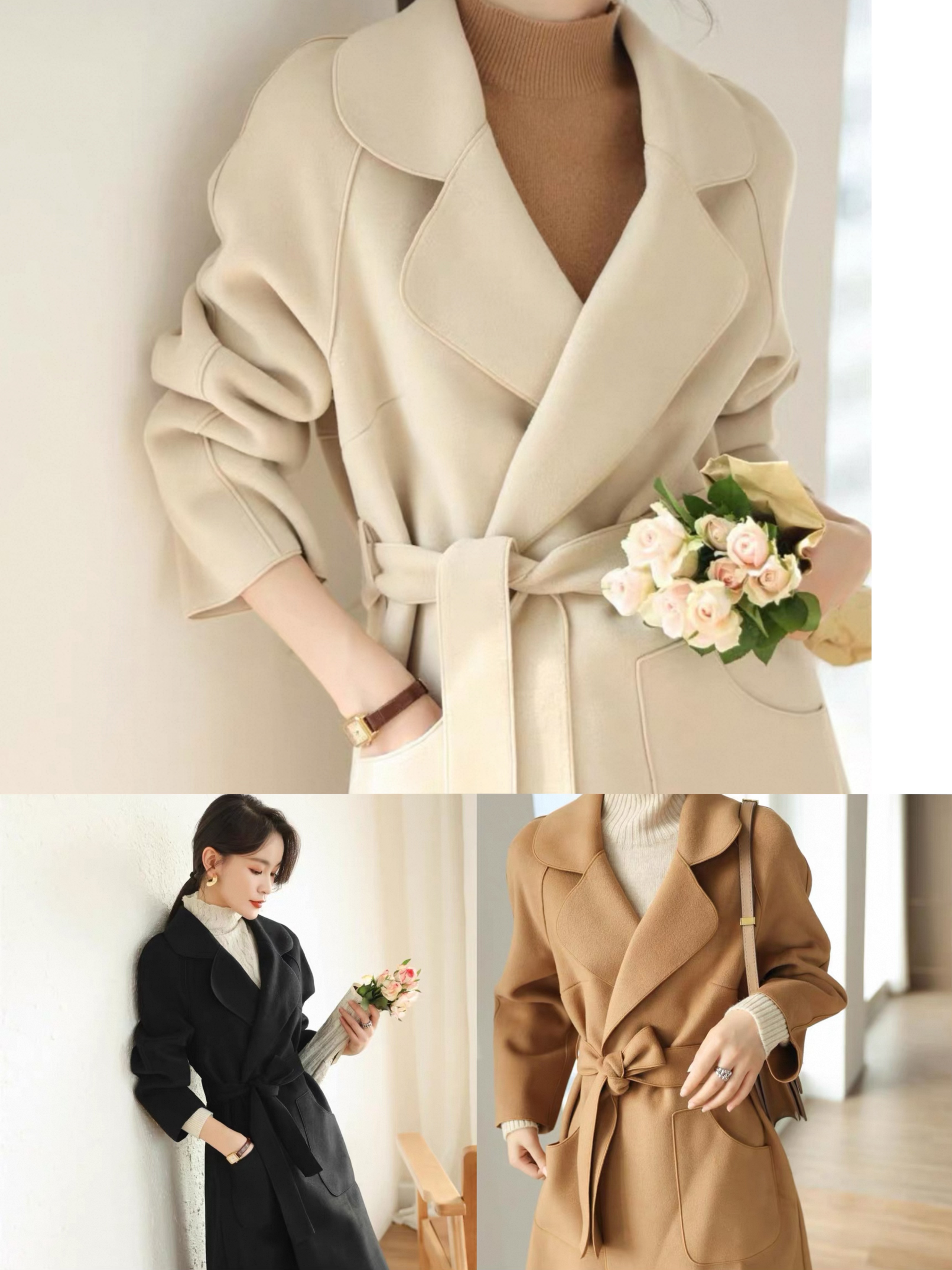 双面绒大衣（长短颜色随机）