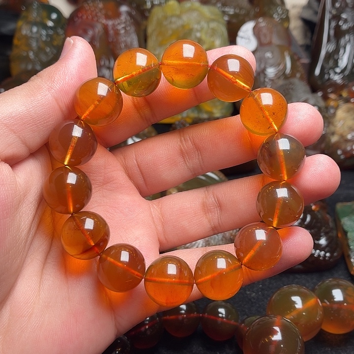 琥珀未镶嵌颈饰15➕金粽161