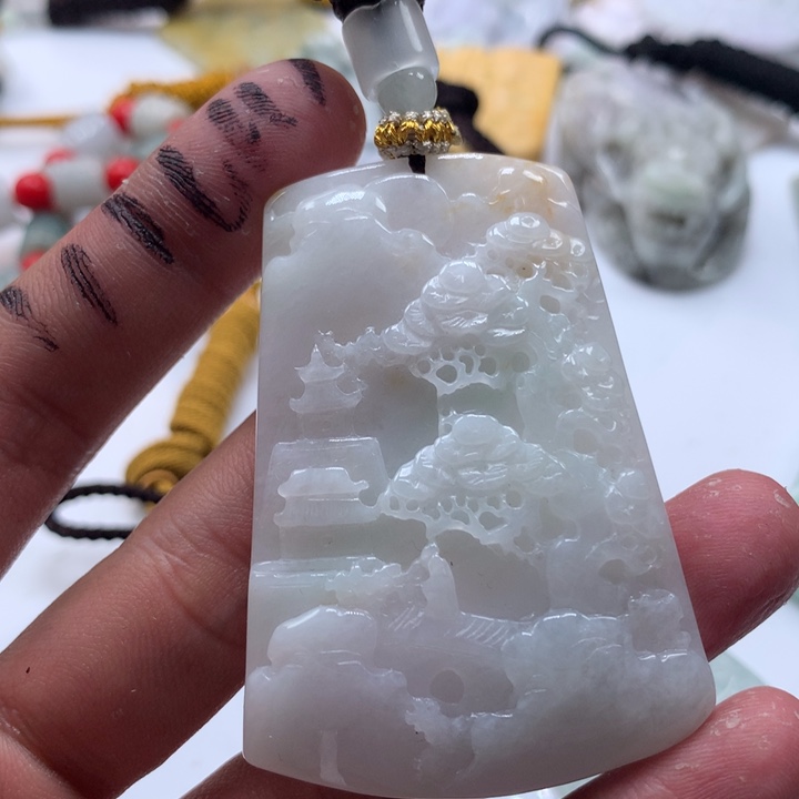 颈饰未镶嵌翡翠保真天然a货翡翠