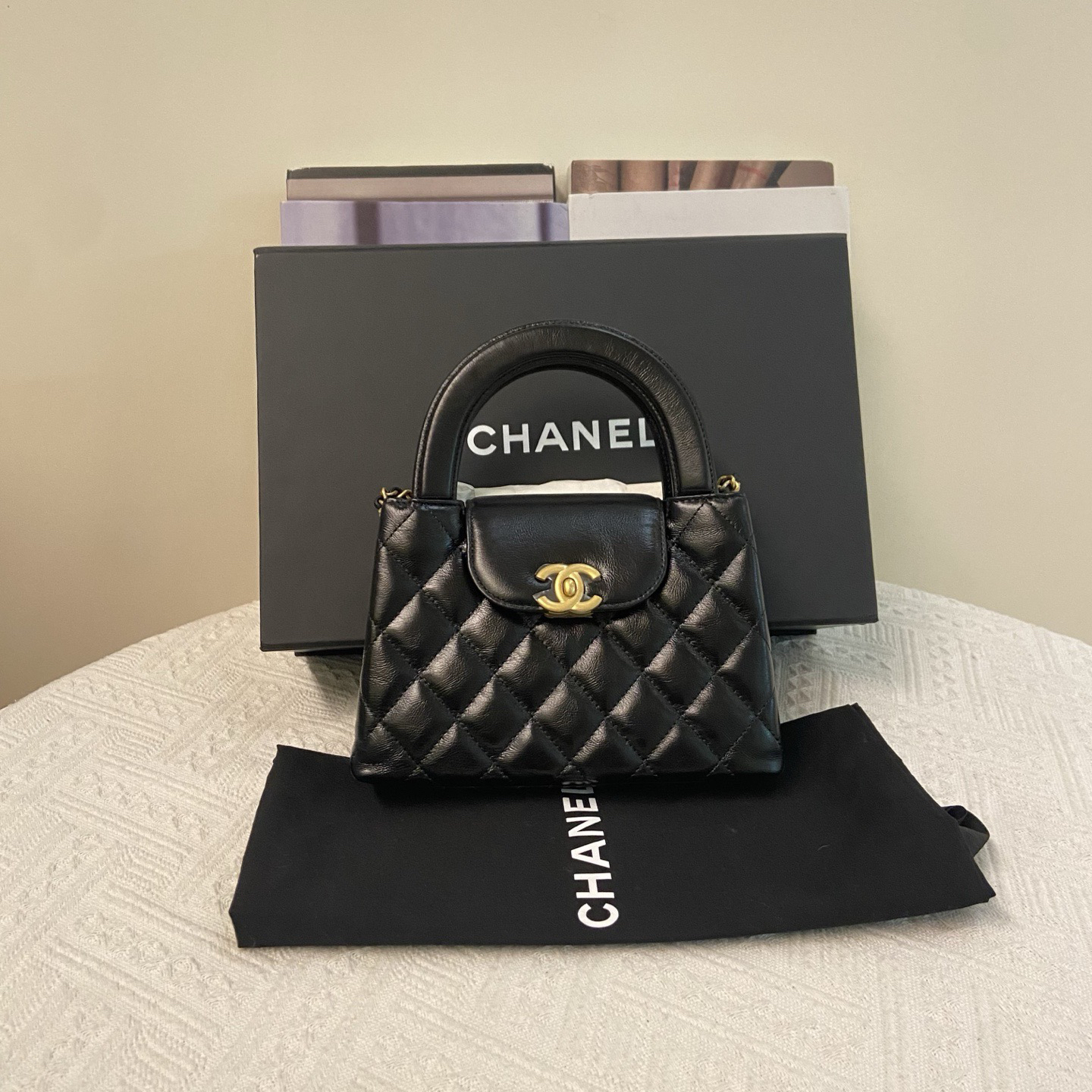 未使用 Chanel/香奈儿 25C黑金Kelly大号