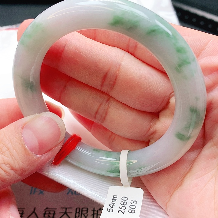 翡翠手镯未镶嵌圆条54