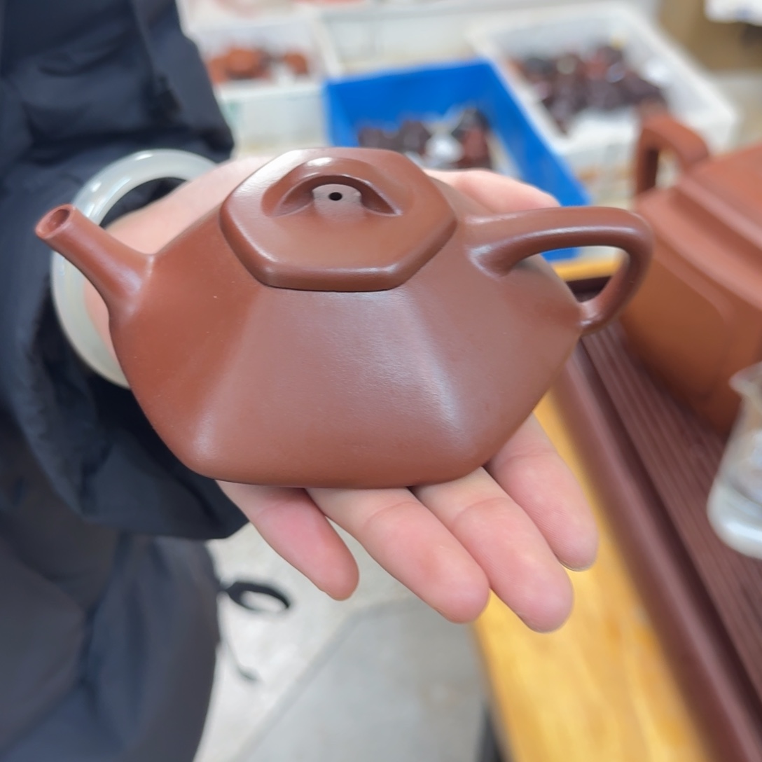 紫砂茶壶紫砂壶六方合瓢160cc