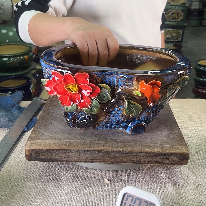 彬***哥泳坤堂石湾花盆陶瓷