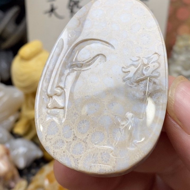 硅化珊瑚（珊瑚玉）未镶嵌颈饰