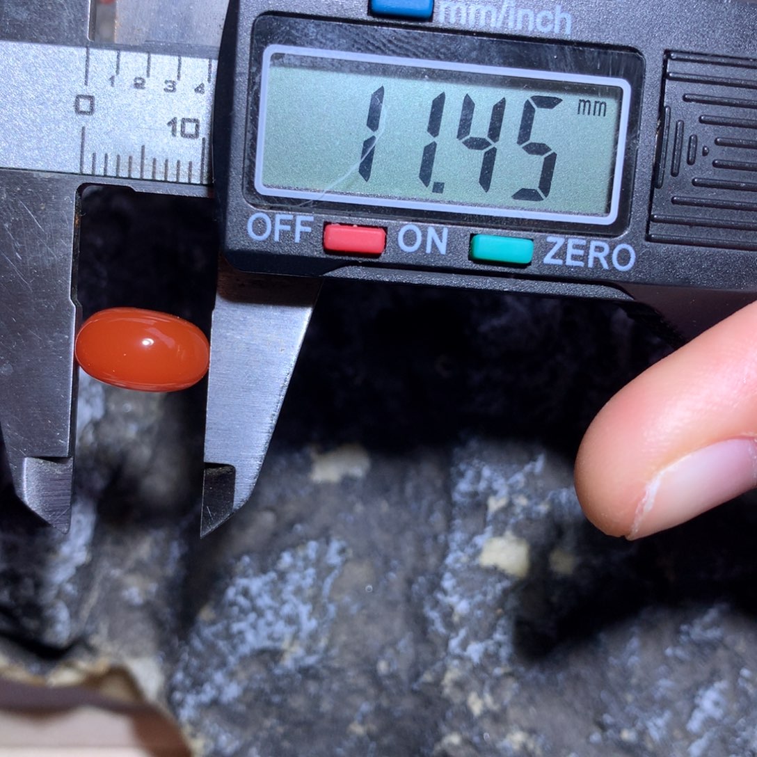 南红玛瑙未镶嵌保山隔珠11.4×7.1微朱砂点