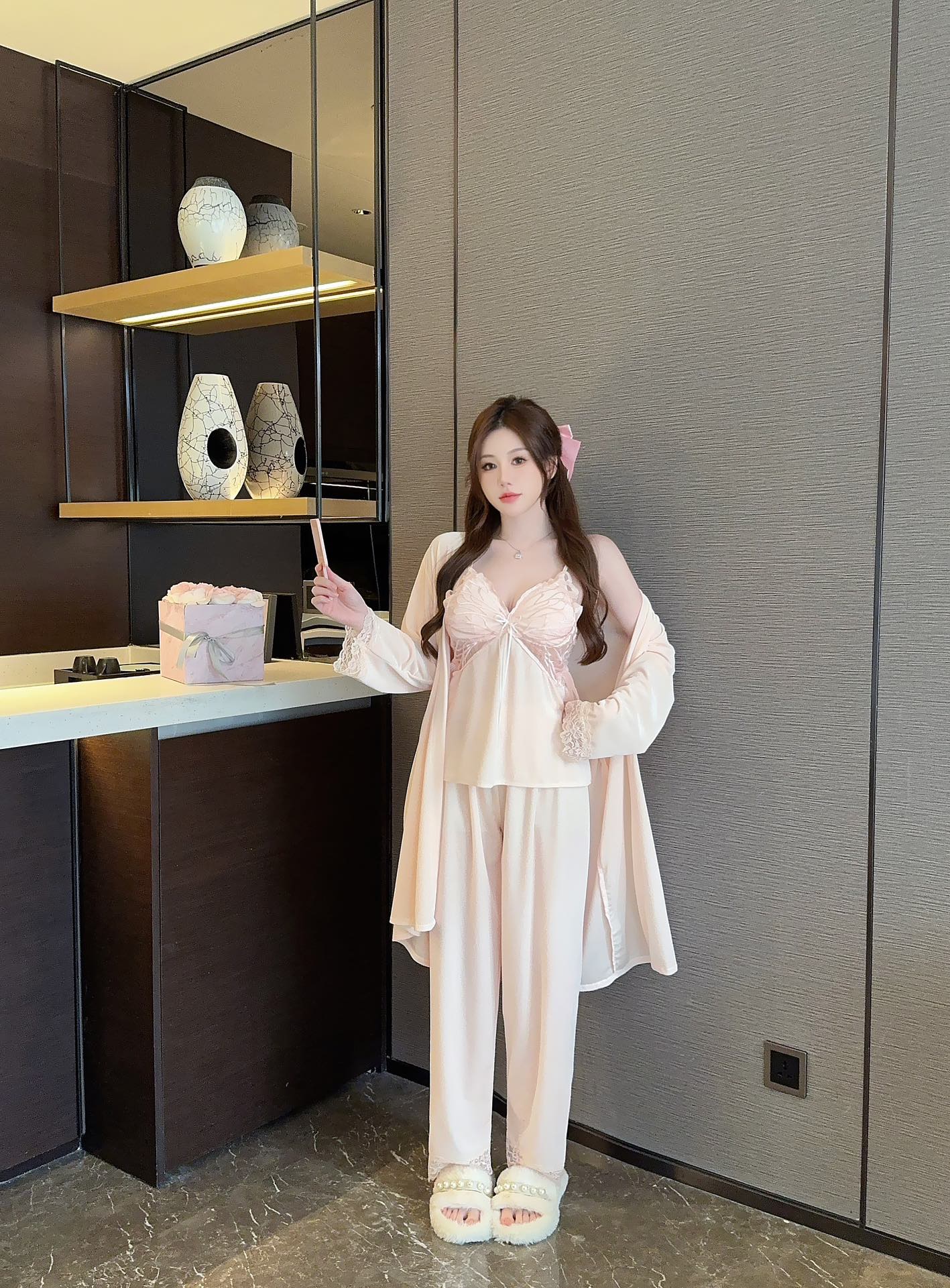 【比翼双飞】2025秋冬新款金丝绒纯欲家居服三件套