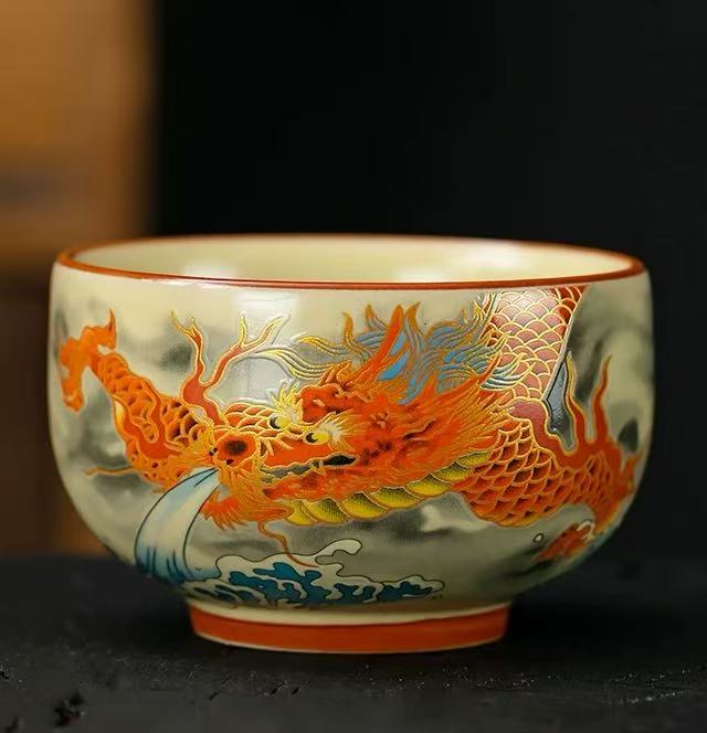 龙吸水主人杯  手工茶器（无礼盒）