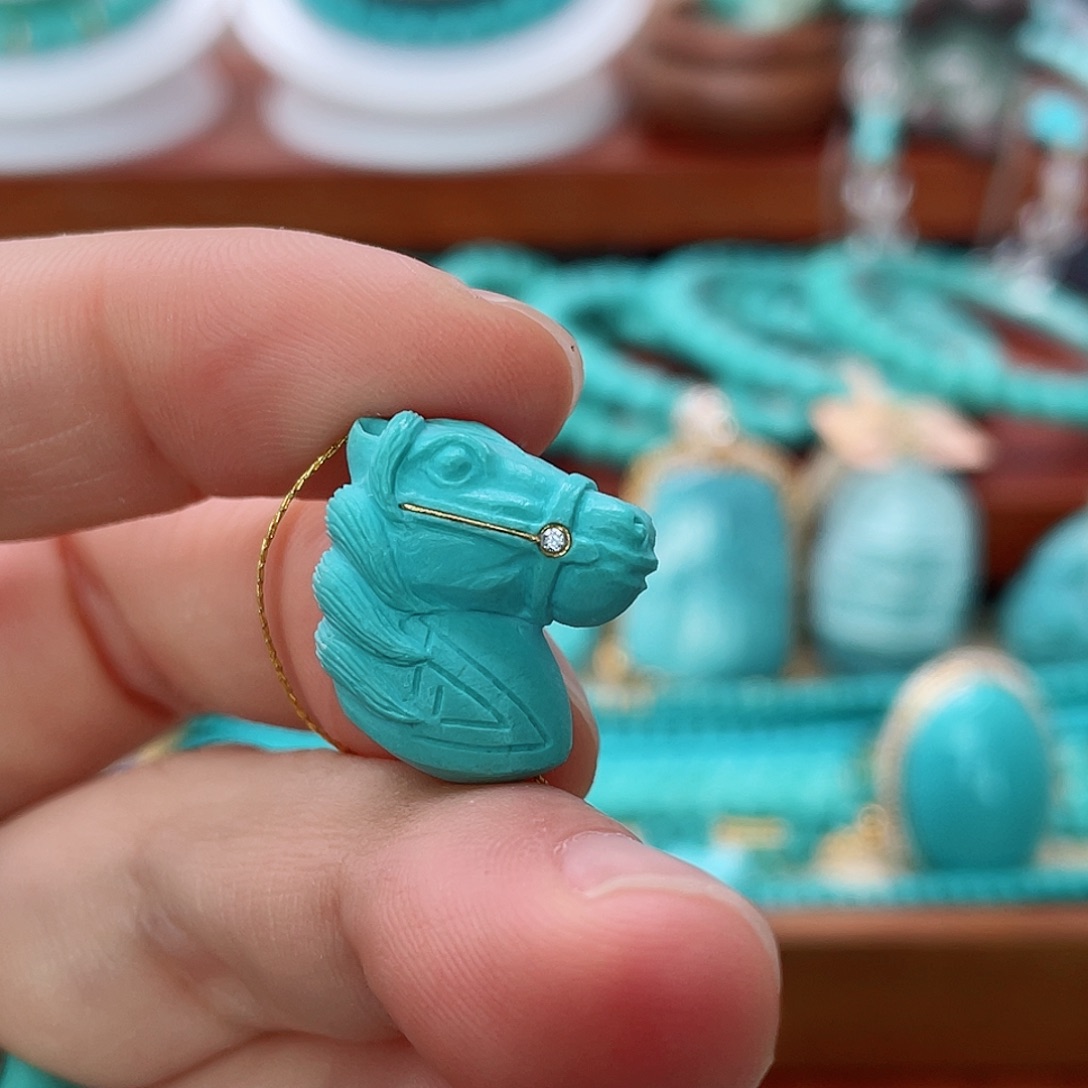 未镶嵌绿松石珠宝半成品