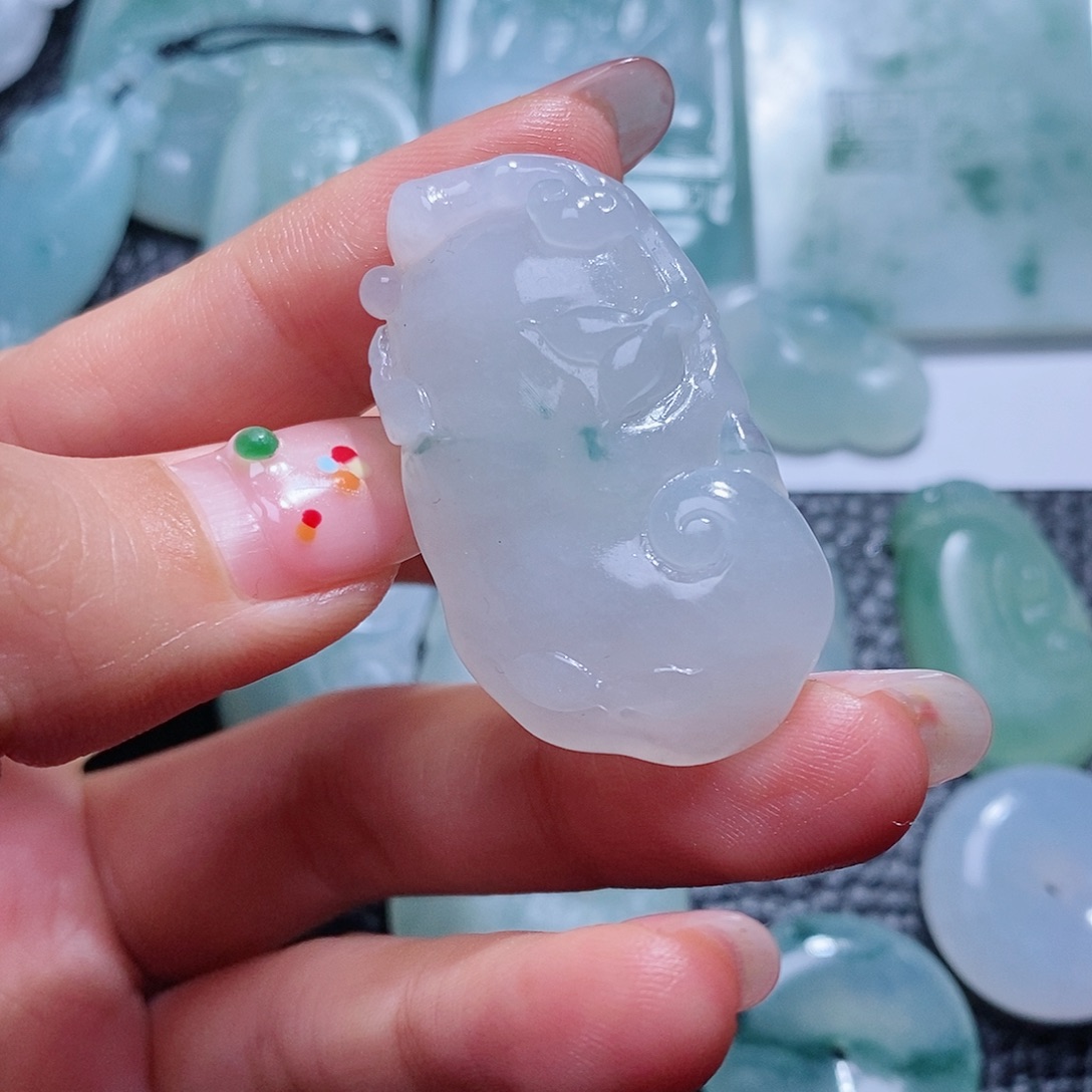 定制翡翠未镶嵌毛货付款后联系客服确认抛光