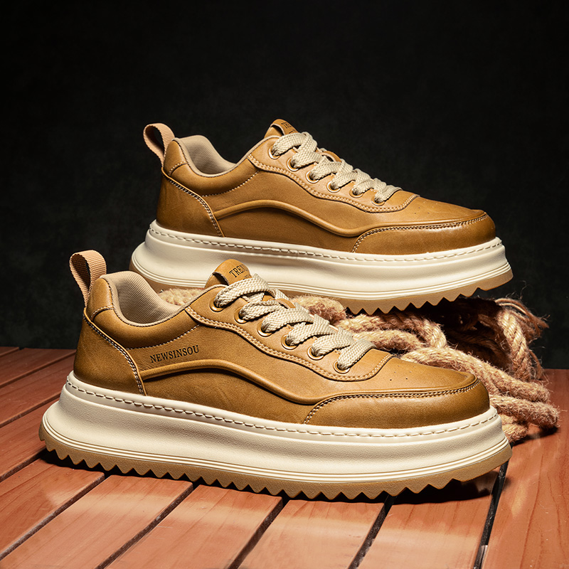 2025秋冬爆款男士软底休闲防水板鞋时尚男鞋潮鞋（单里，加绒可选）
