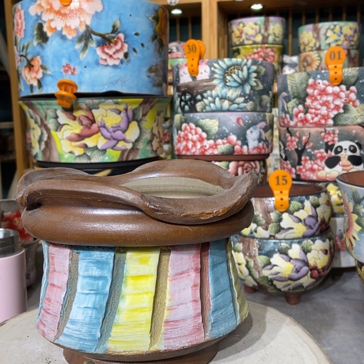 红陶景德镇艺术手绘作品