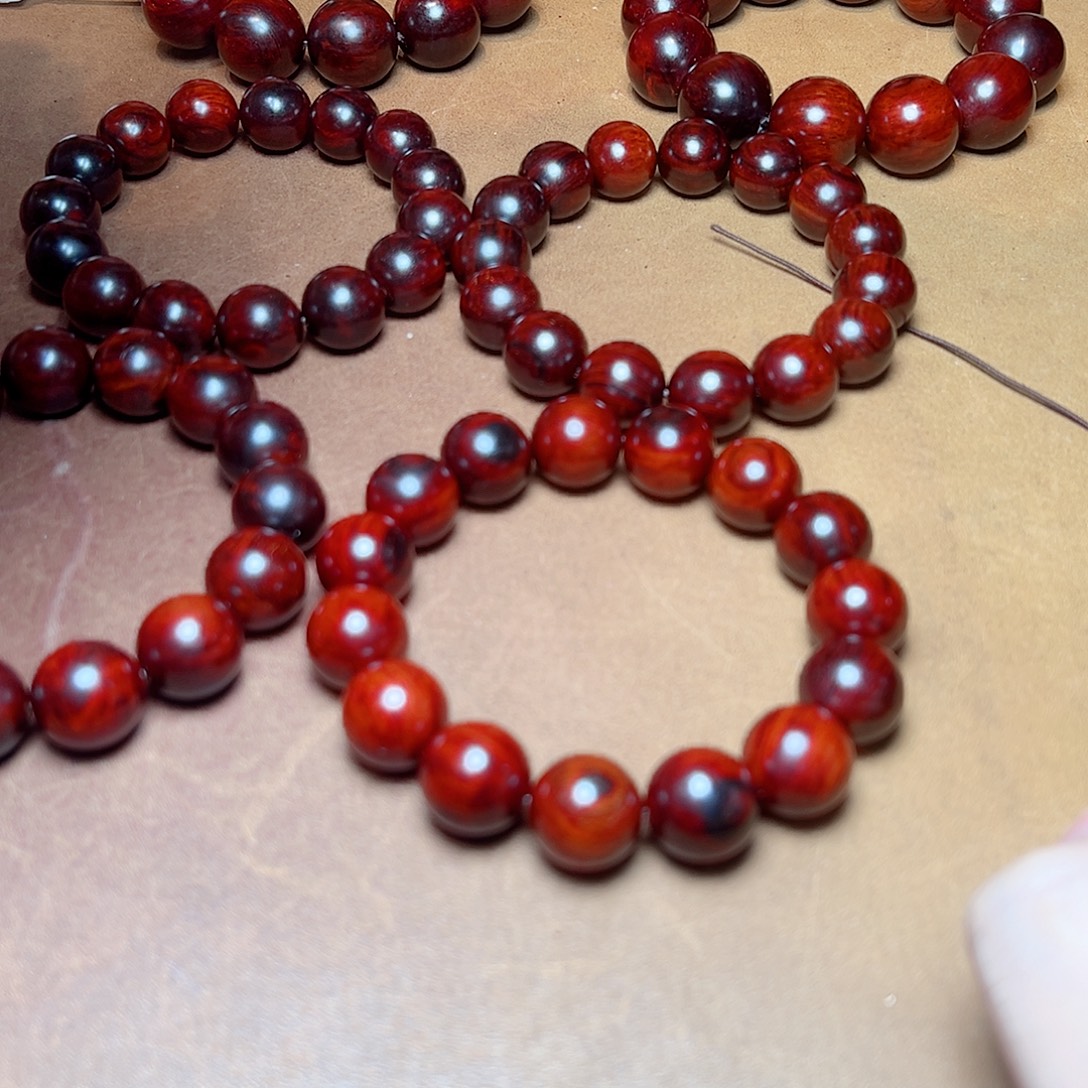 小叶紫檀手串/手链15琴料大黑线团团圆圆