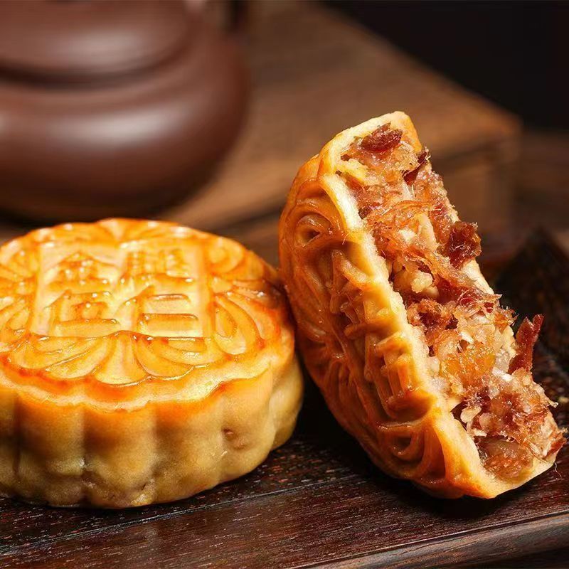 【无包装】深圳一线品牌麦轩港琪五仁月饼混装4个送麦轩潮式酥2只