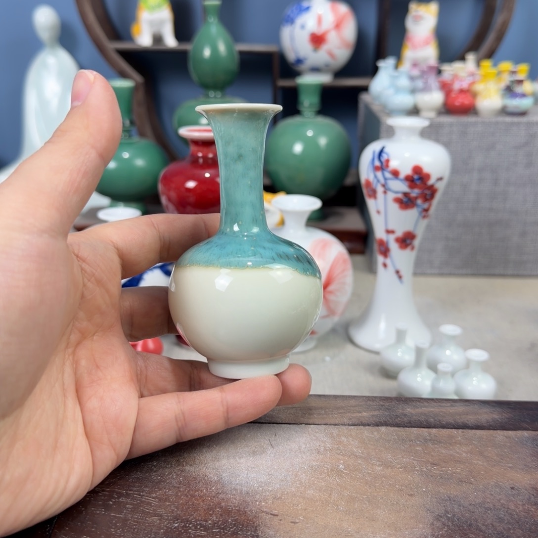 陶瓷手工小花器摆件