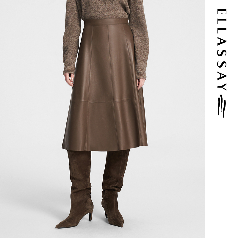 ELLASSAY歌力思秋季新款气质时尚质感简约百搭半身裙EWE354X03400