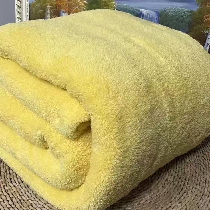 加绒加厚双面羊羔绒被套