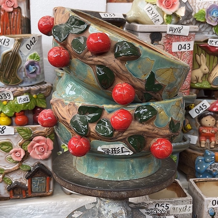 粗陶材质多肉花盆