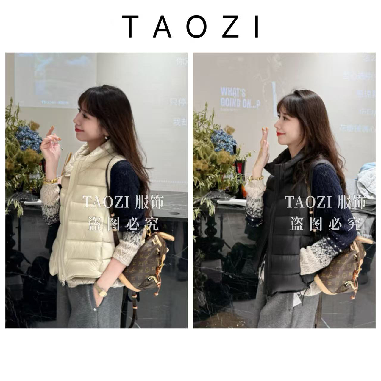 桃子自制 10003 【排骨马甲】高品质冬季保暖百搭羽绒马甲90白鸭绒