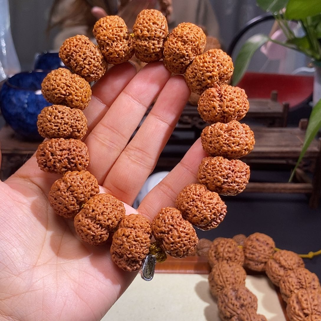 金刚菩提手串么*哒夹板菠萝蜜24mm