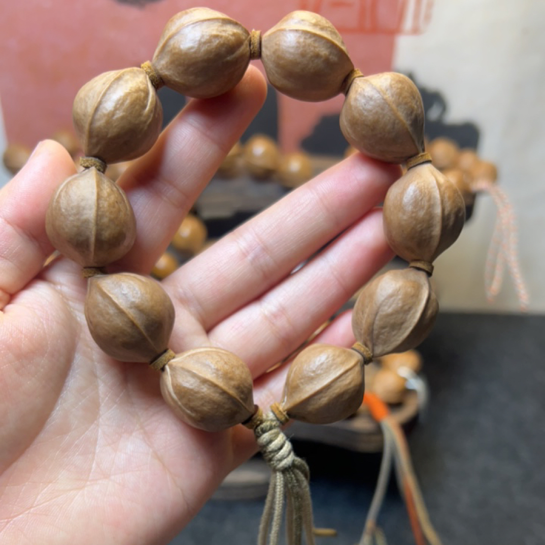 20.5 26梅林铁核橄榄核素核原皮文玩手串老料