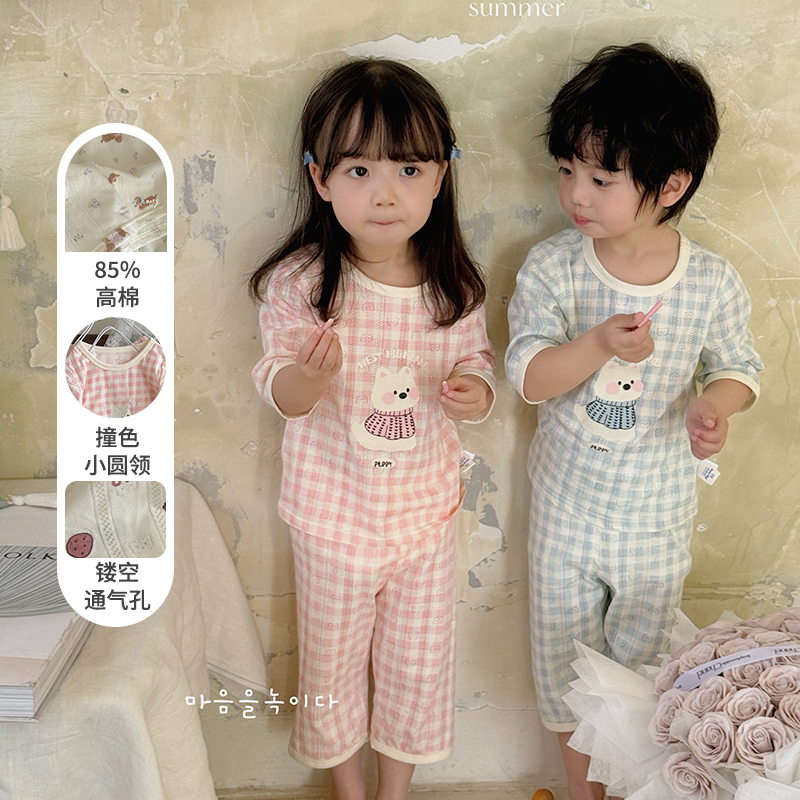 【嘿甜心】夏季新品童装呼吸孔家居服-26655