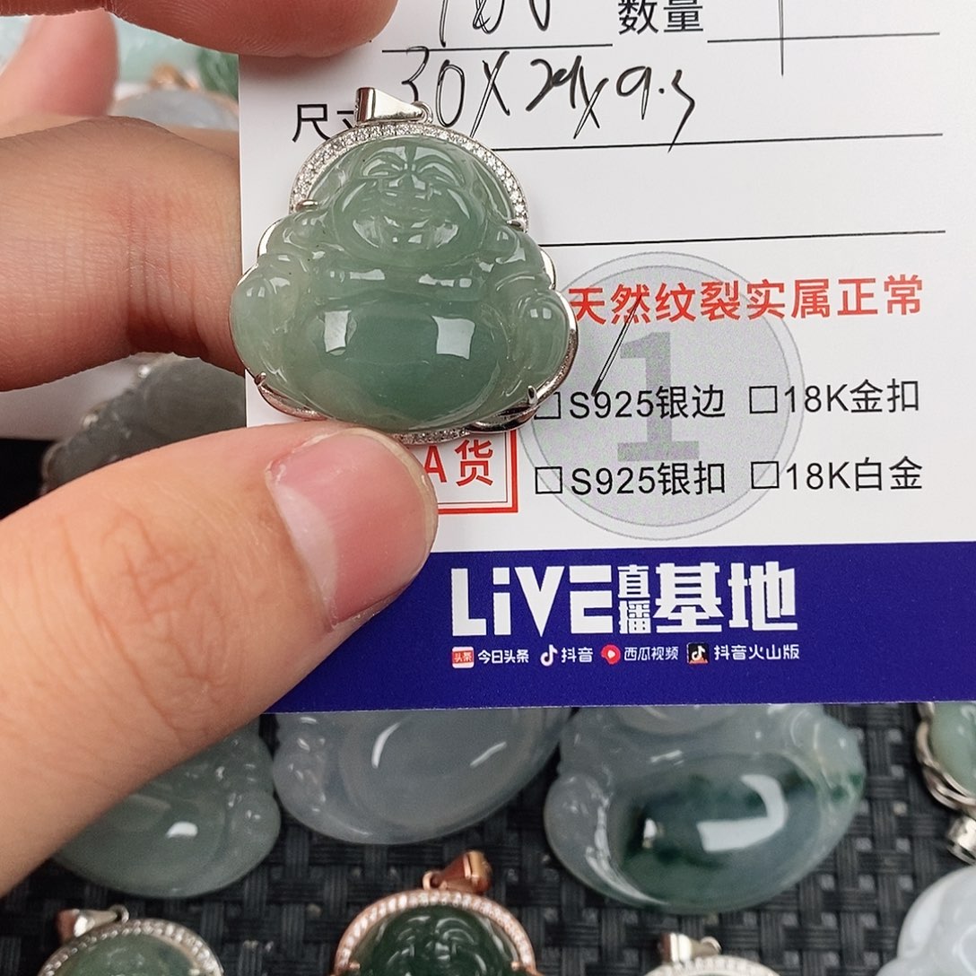 翡翠银S925镶嵌颈饰