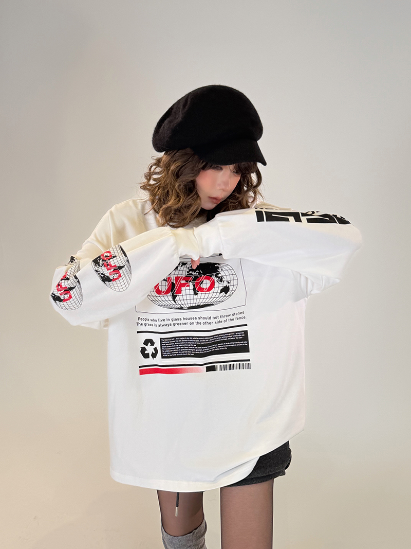 初代美希MEYSIKIM 圆领宽松款百搭上衣ME0269