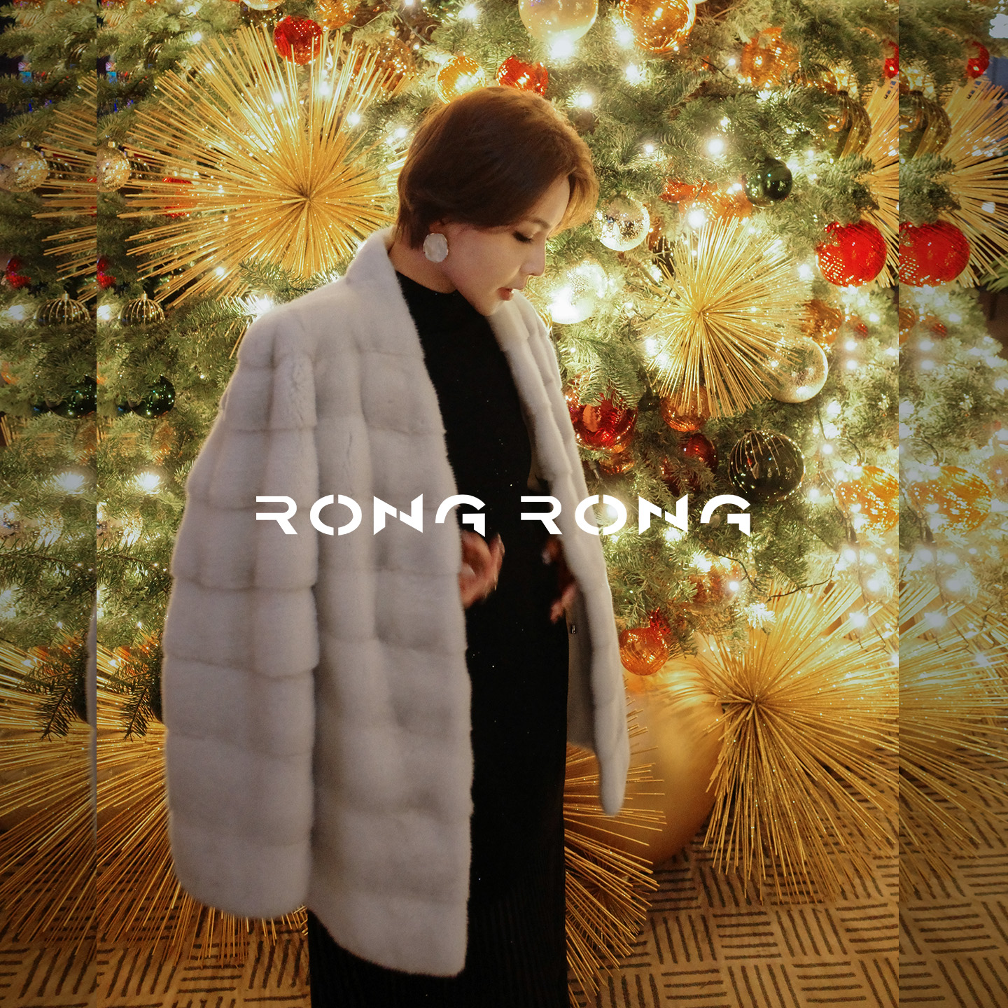 溶溶【高奢限定款】RONGRONG 哥本哈根貂毛皮层次轻奢皮草ST707-70