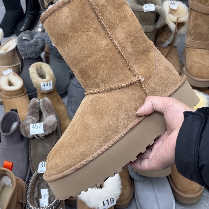 栗色厚底平口40-1