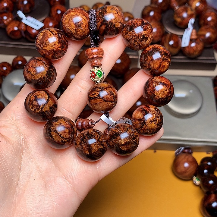 花梨木类手串/手链黄花梨风化料老挝花梨土埋料2.0