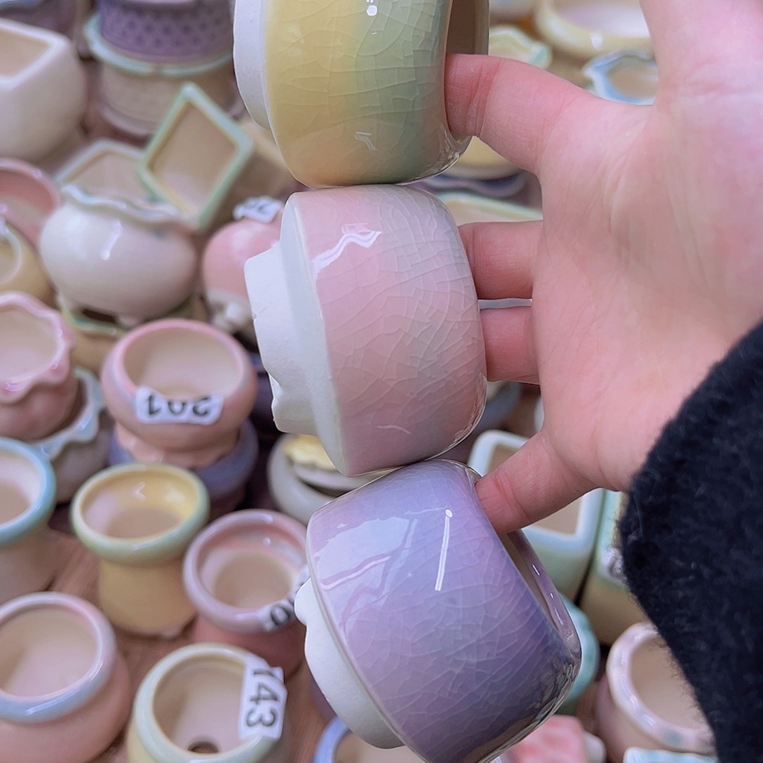 红陶陶瓷花盆满12包邮