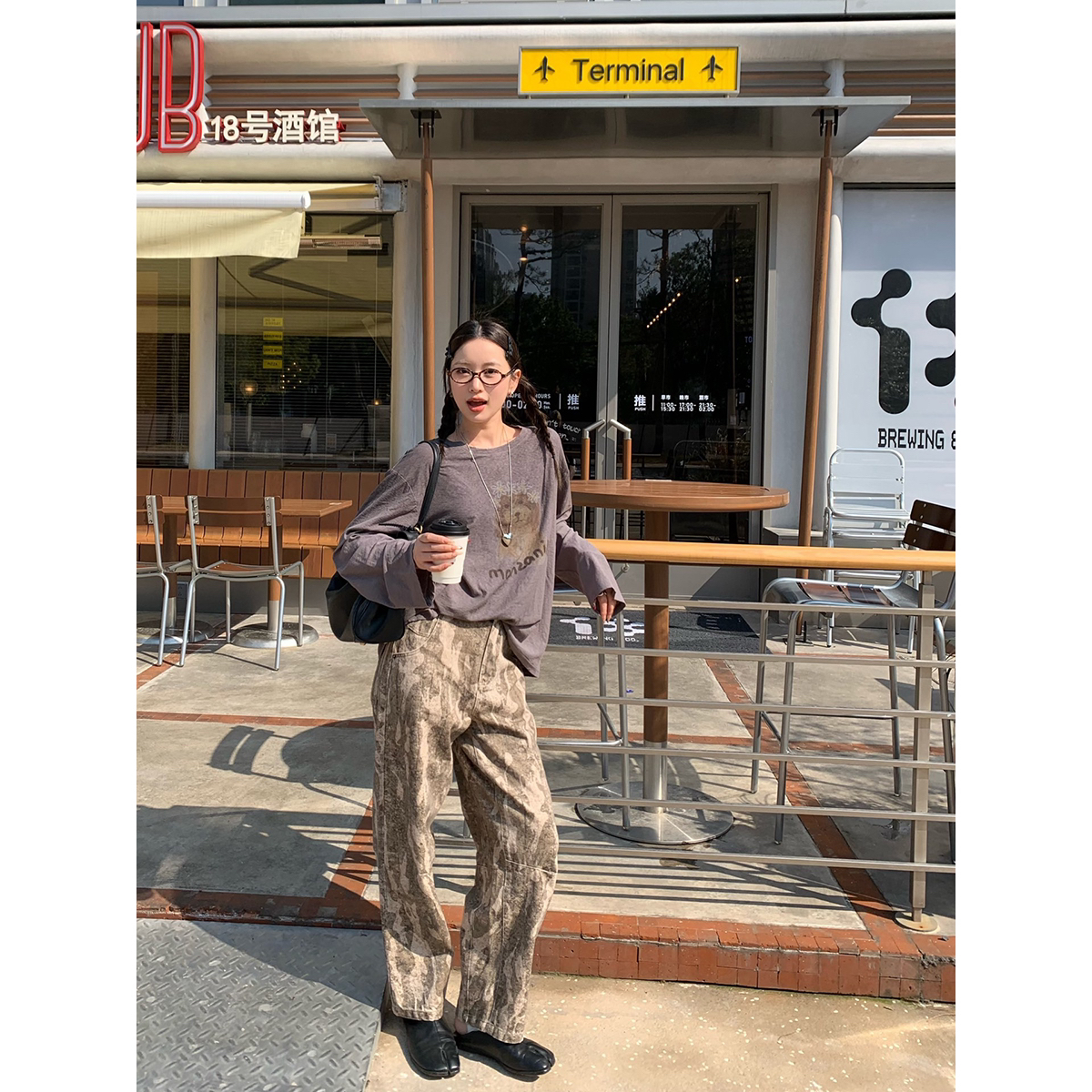 SOLSOL买手店MANZANILLA设计师品牌25做旧迷彩裤250505PMLA003