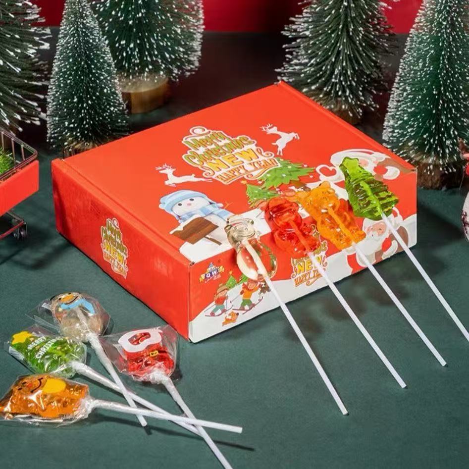 爆款-圣诞节硬糖高颜值棒棒糖批发礼物