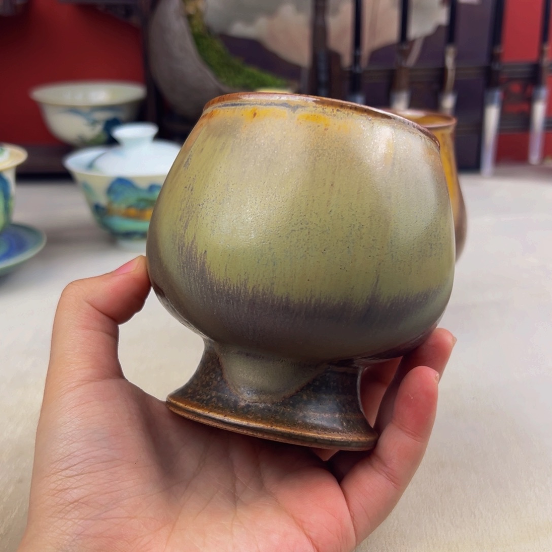 杯子纯手工柴烧主人杯