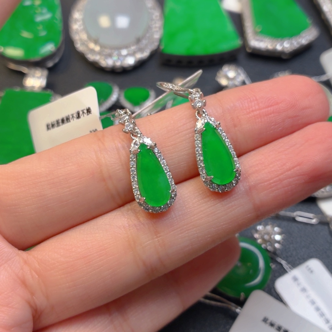 翡翠银S925镶嵌颈饰