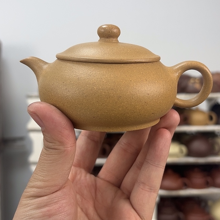 紫砂茶壶黄金段泥明炉