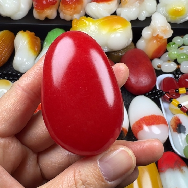 新疆戈壁五彩石金丝