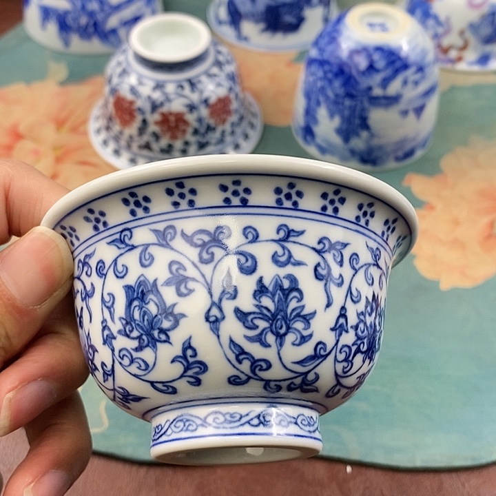 杯现代景德镇全手工全手绘茶具168888微瑕