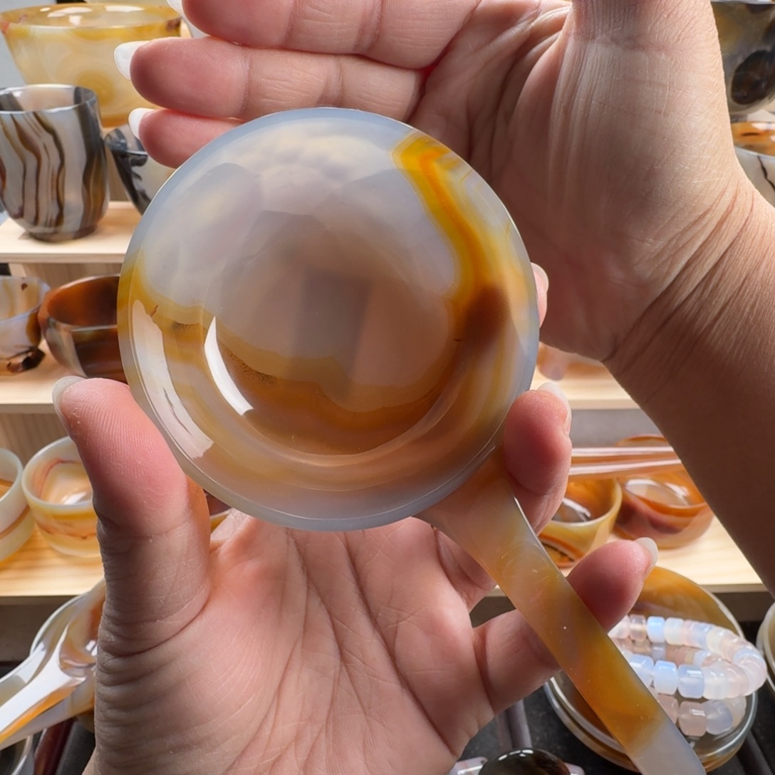 玛瑙/玉髓未镶嵌汤勺