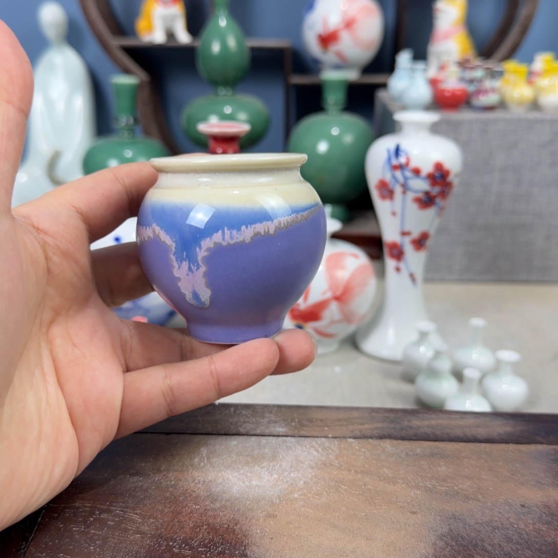 陶瓷手工小花器摆件