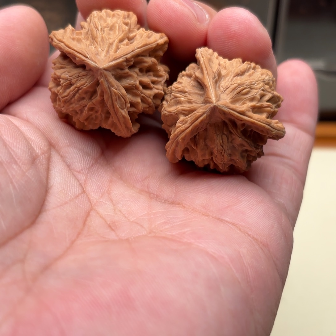 刘***玩把件文玩核桃三棱