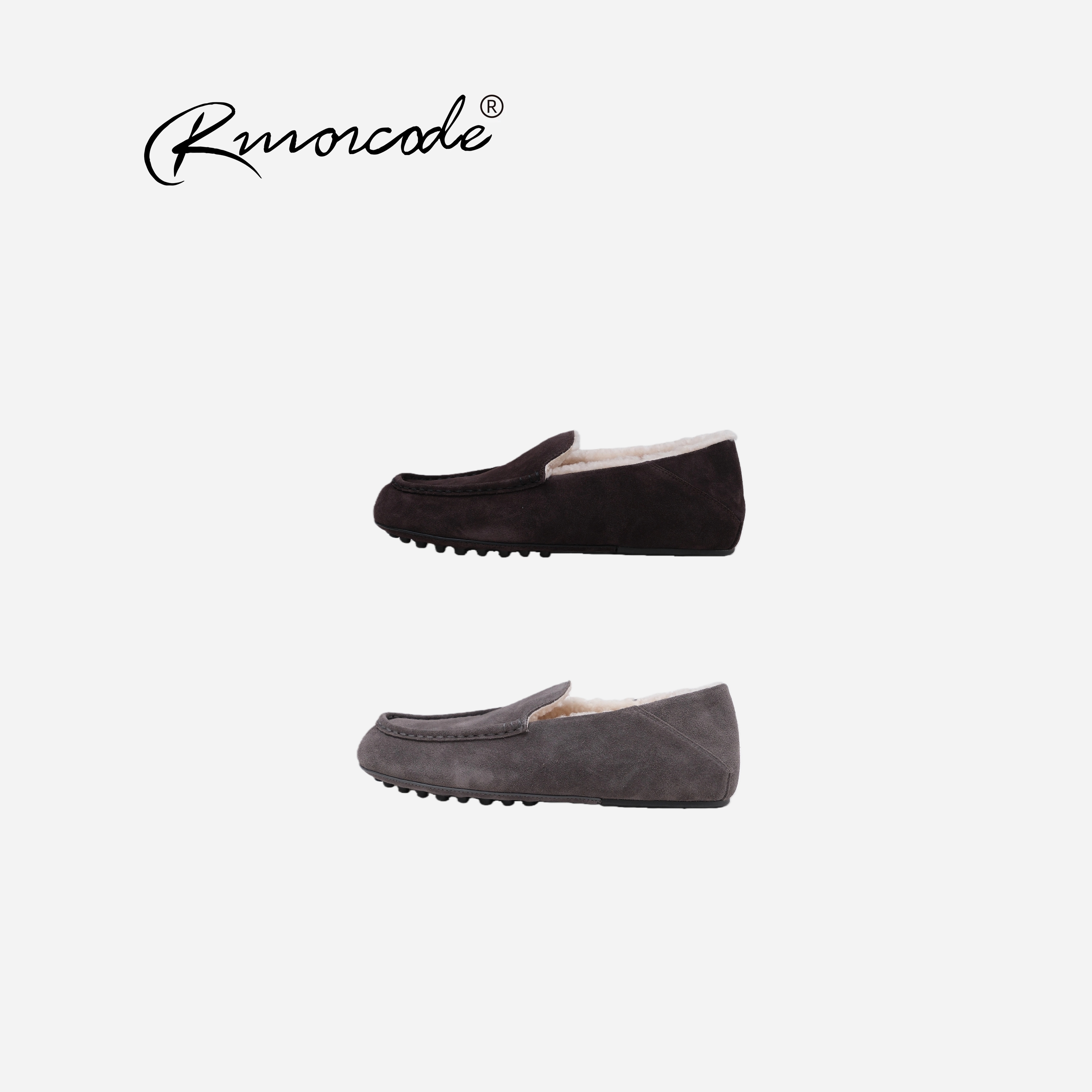 【RUIORCODE】麂皮复古软底毛毛豆豆鞋乐福鞋 理性消费！！