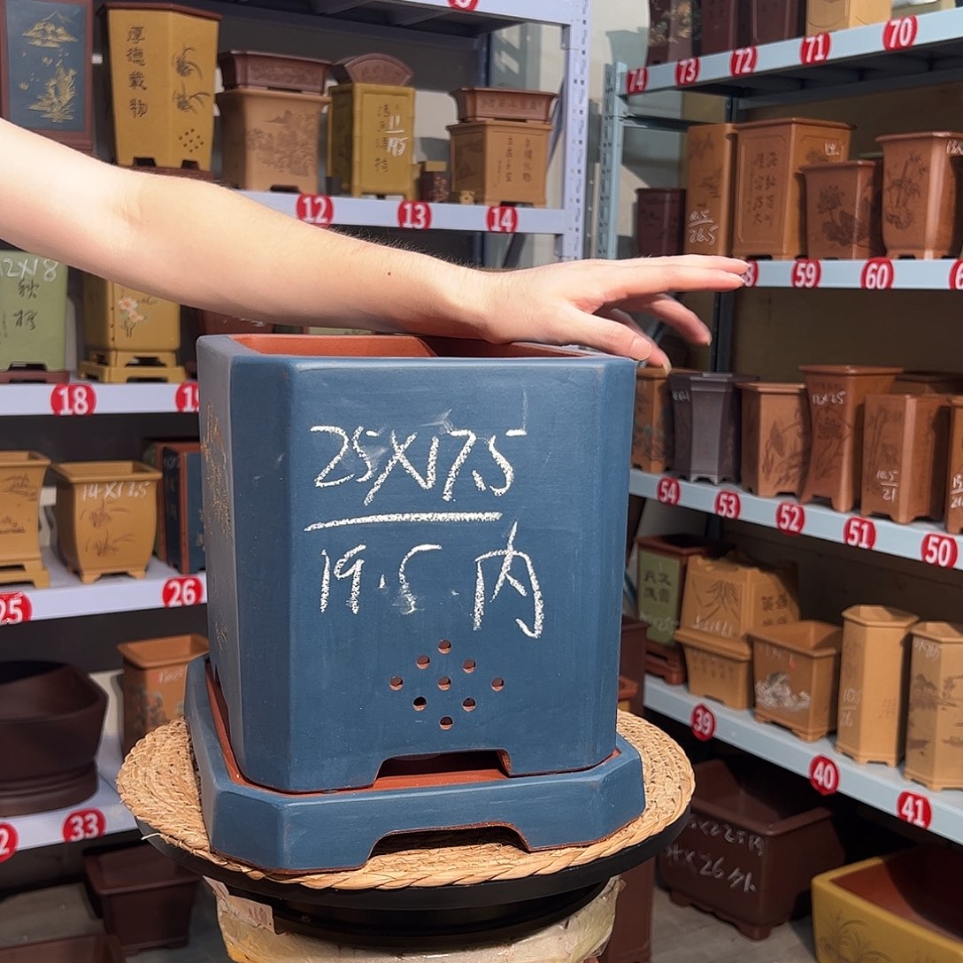 天心紫砂手工花盆